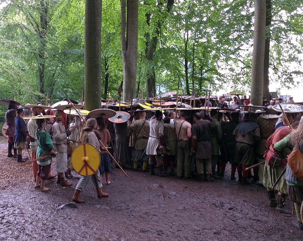 Kampfstimmung im Lager bei Aarhus