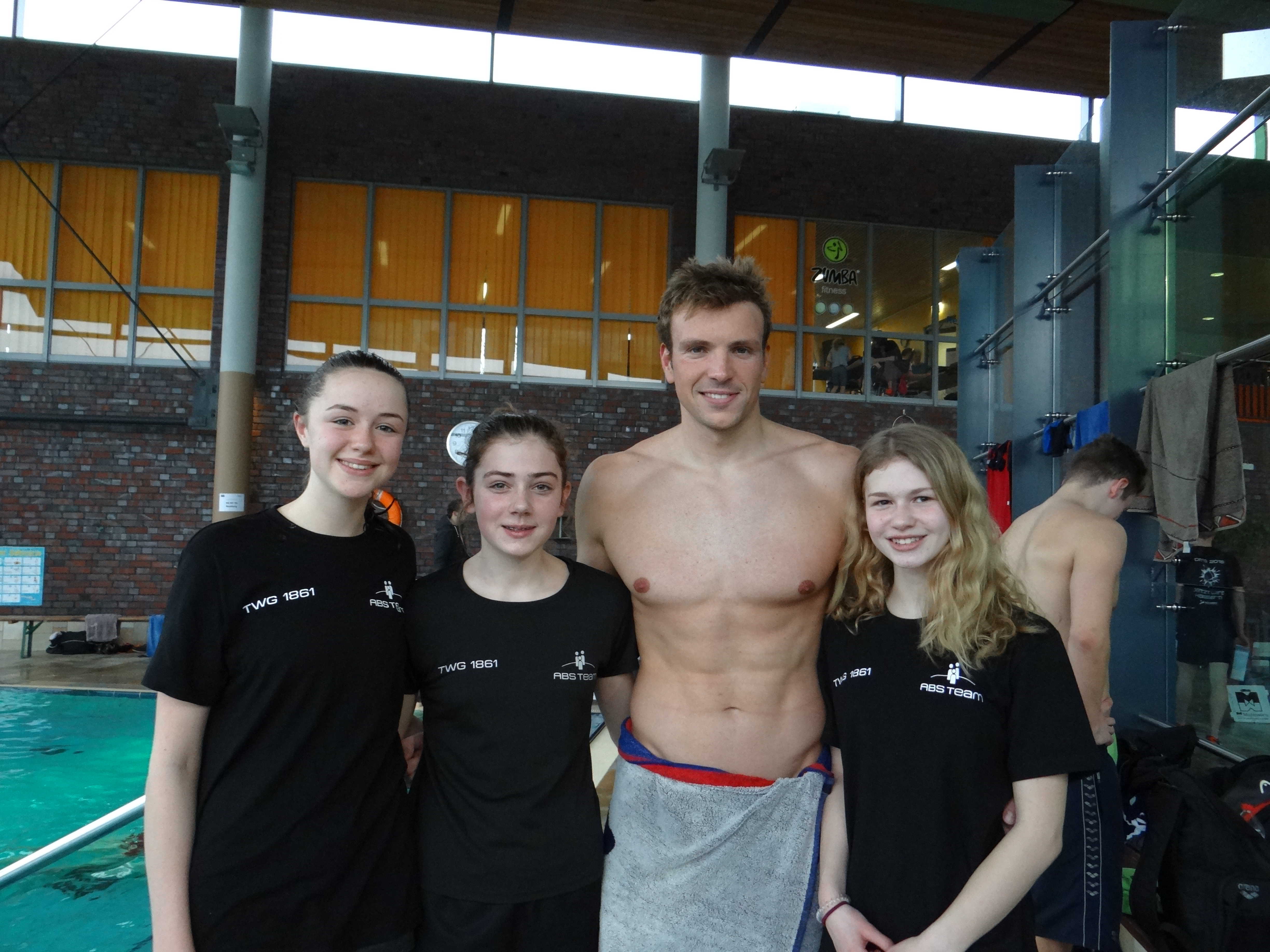 Julia, Melina, Paul Biedermann und Laetitia